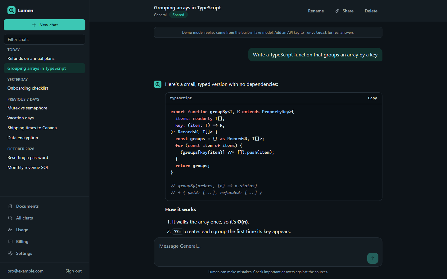 AI Chat Starter screenshot 2